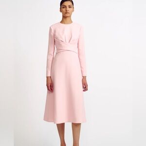 EMILIA WICKSTEAD Elta wrap crêpe midi dress - UK 10 / US 6